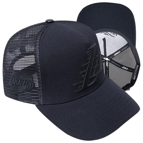 Pro Standard Mens Pro Standard Lakers Black Out Classic Trucker - Mens Black/Black Cover