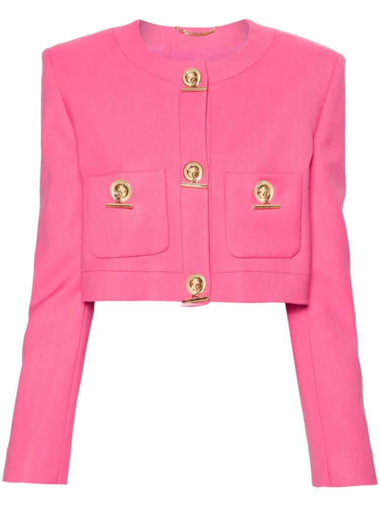 Moschino single-breasted cropped blazer - Pink Cover