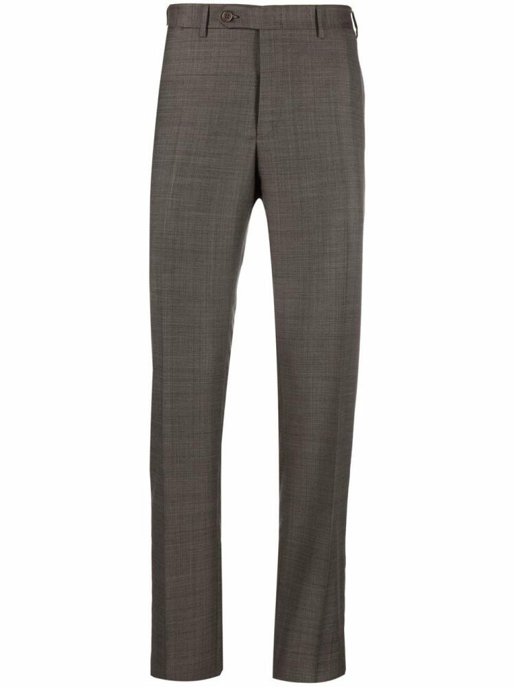 Canali mid-rise straight-leg trousers - Brown Cover