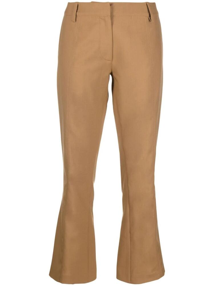 Marni flared cropped trousers - Neutrals Cover