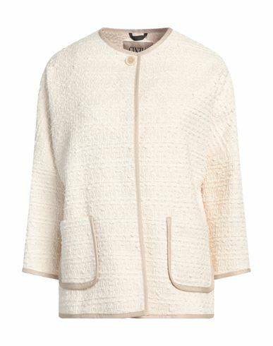 Cinzia Rocca Woman Jacket Cream Cotton, Polyester, Polyamide Cover