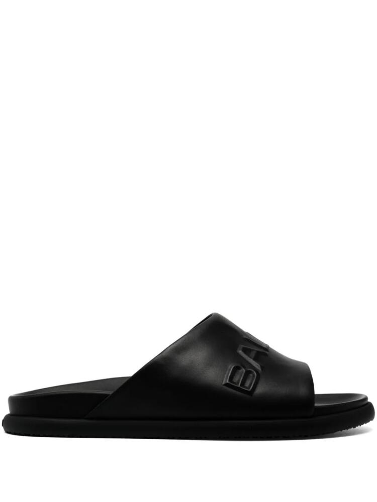 Bally Seaside logo-embossed slides - Black Cover