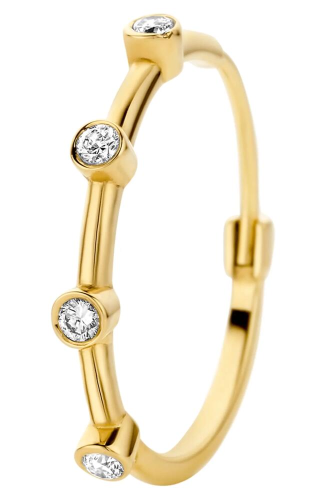 Kimai Remi Single Lab Created Diamond Hoop Earring in Yellow Gold Cover