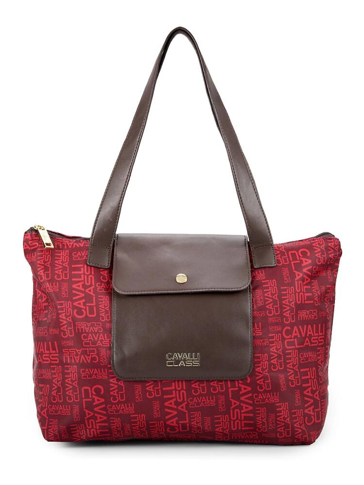 Cavalli Class by Roberto Cavalli Women's Medium Monogram Tote - Red Cover