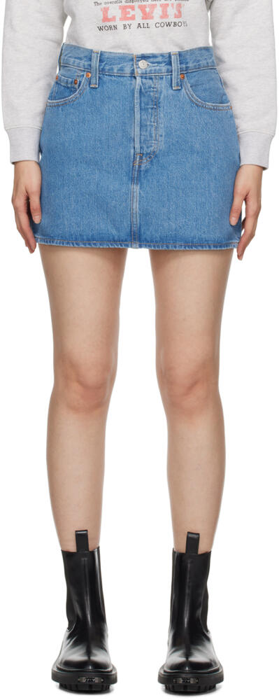 Levi's Blue Icon Denim Miniskirt Cover