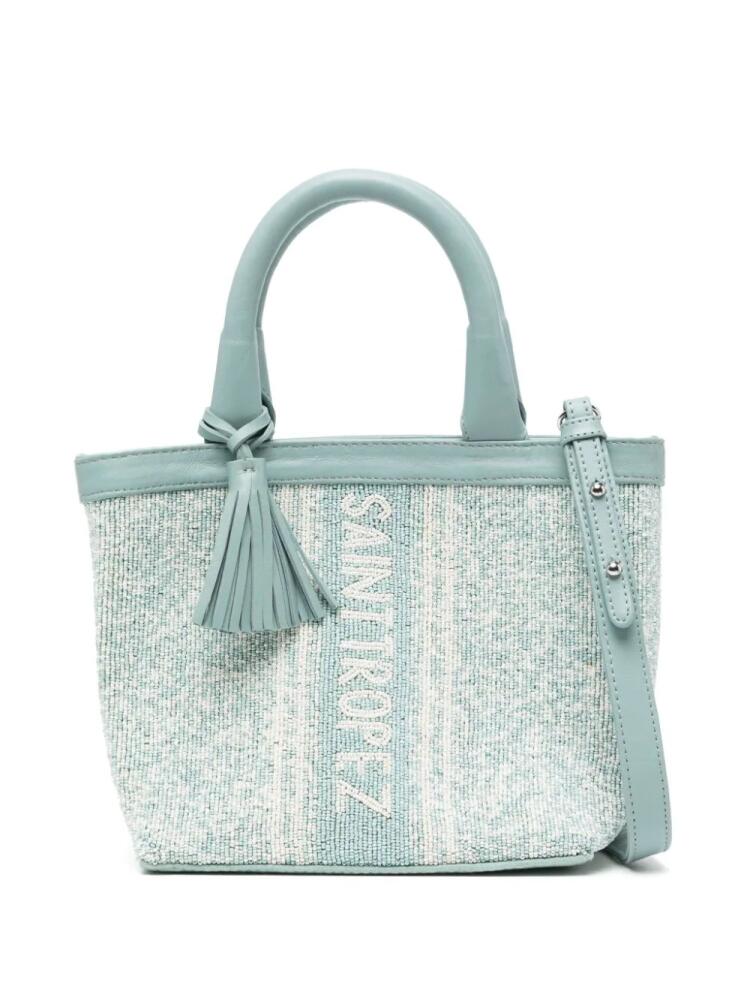 DE SIENA SHOES Saint Tropez bead-embellished tote bag - Blue Cover