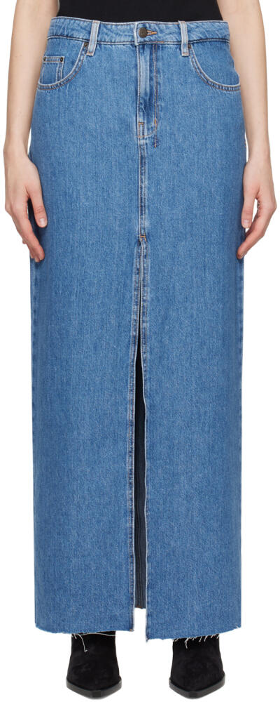 Ksubi Blue Kara Denim Maxi Skirt Cover