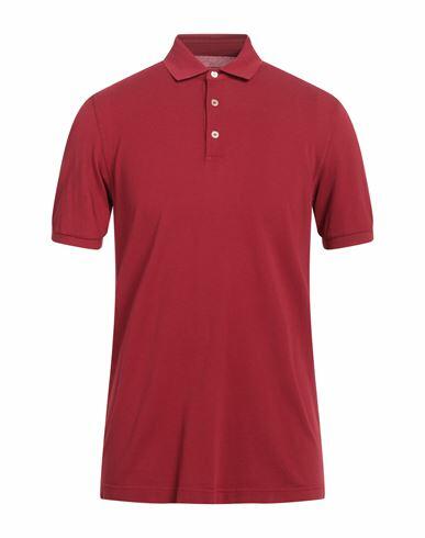 Fedeli Man Polo shirt Burgundy Cotton Cover