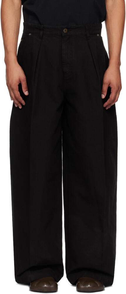 JW Anderson Black Wide-Leg Trousers Cover