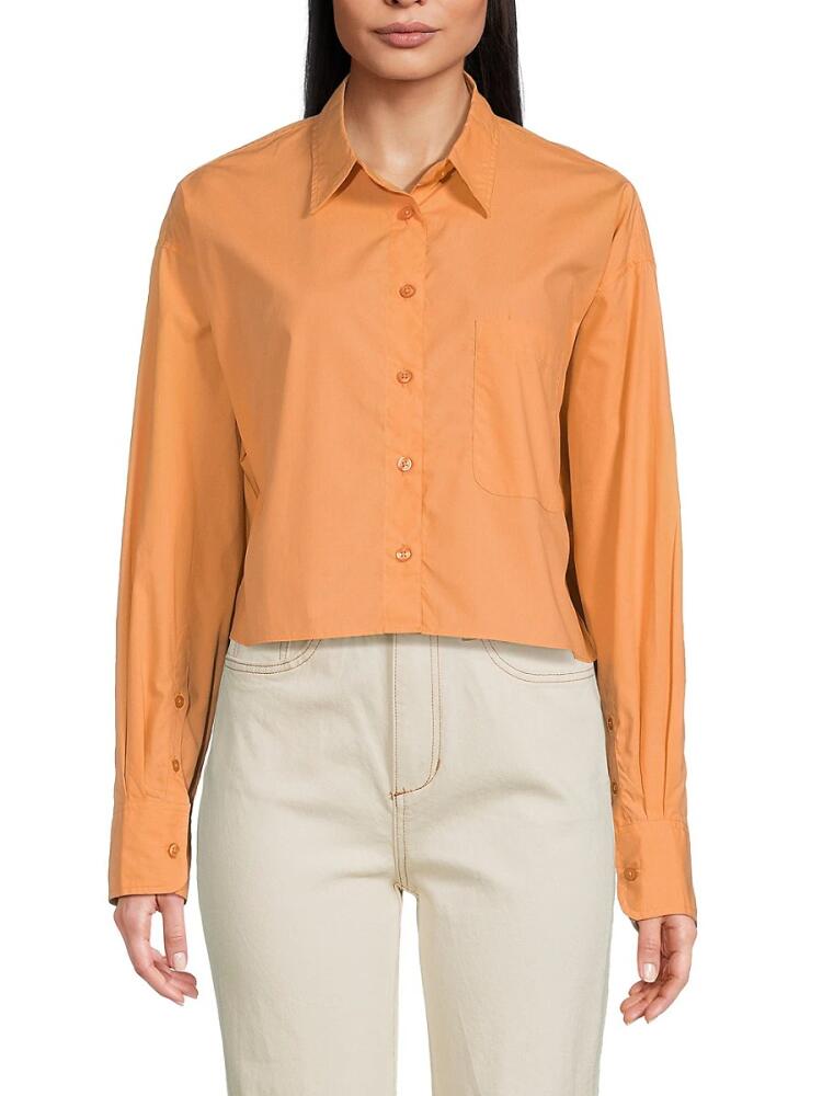 French Connection Women's Alissa Cropped Shirt - Melon Cover