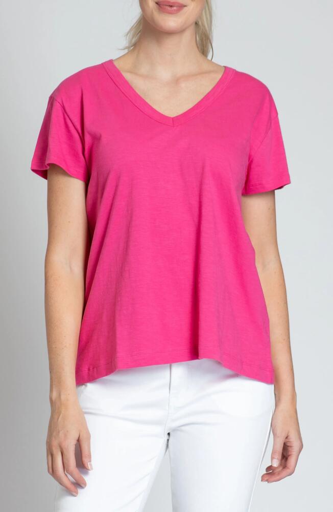 APNY V-Neck High-Low T-Shirt in Pink Cover