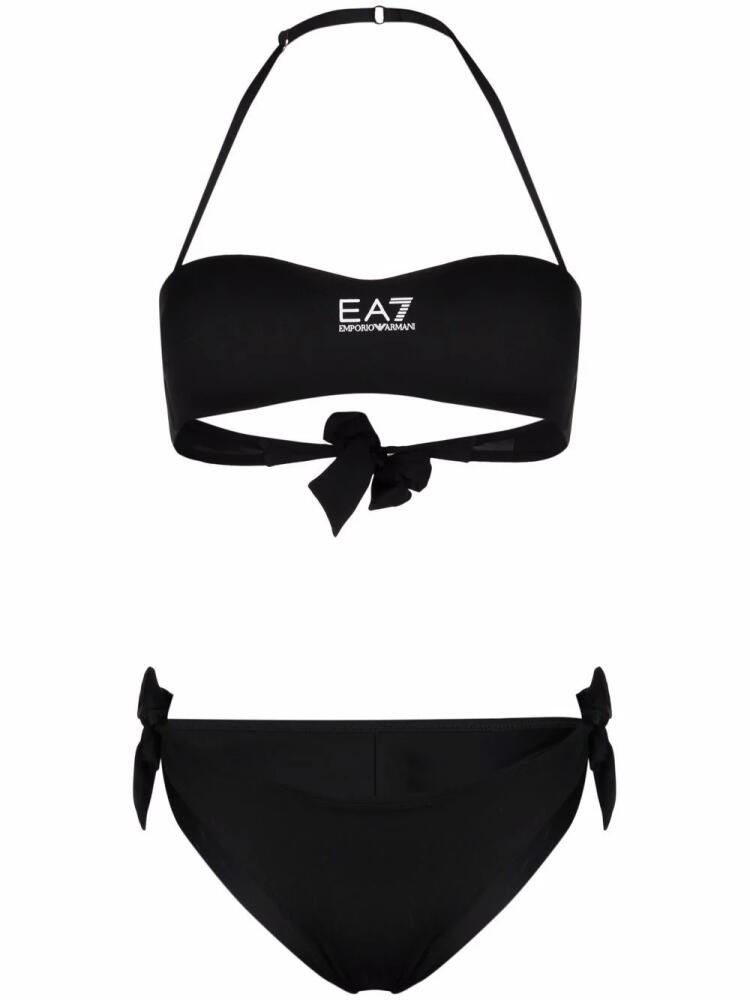 Ea7 Emporio Armani halterneck tie-side bikini - Black Cover