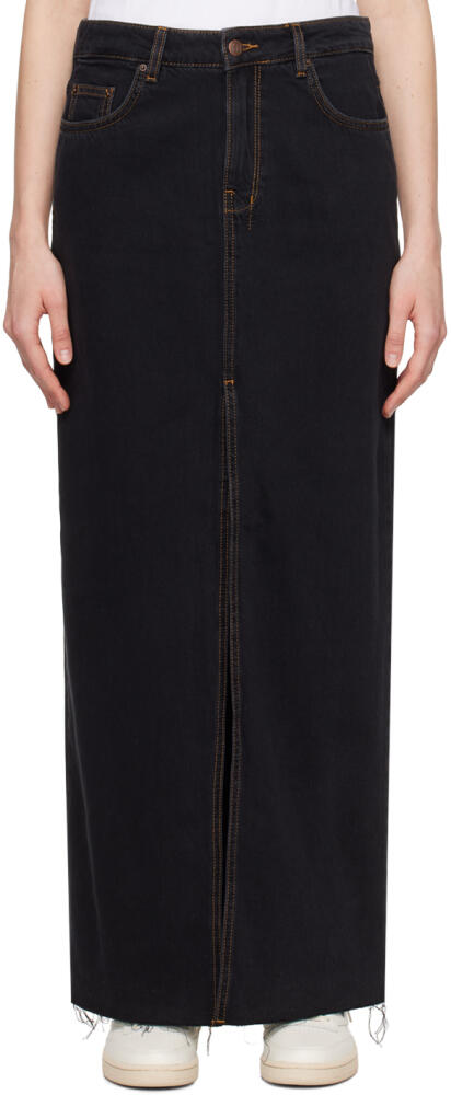 Ksubi Black Kara Denim Maxi Skirt Cover