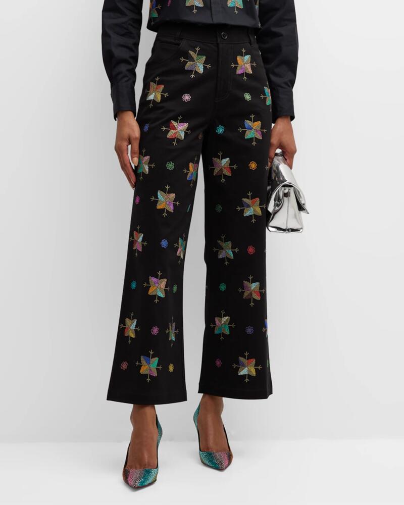 Libertine Atlas Mountains Embellished Wide-Leg Ankle Pants Cover