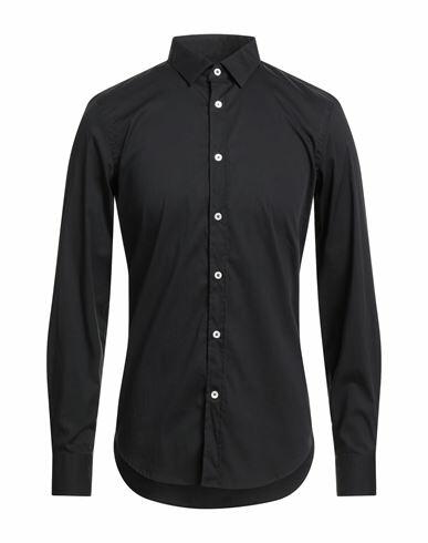 Grifoni Man Shirt Black Size 15 ½ Cotton, Polyamide, Elastane Cover