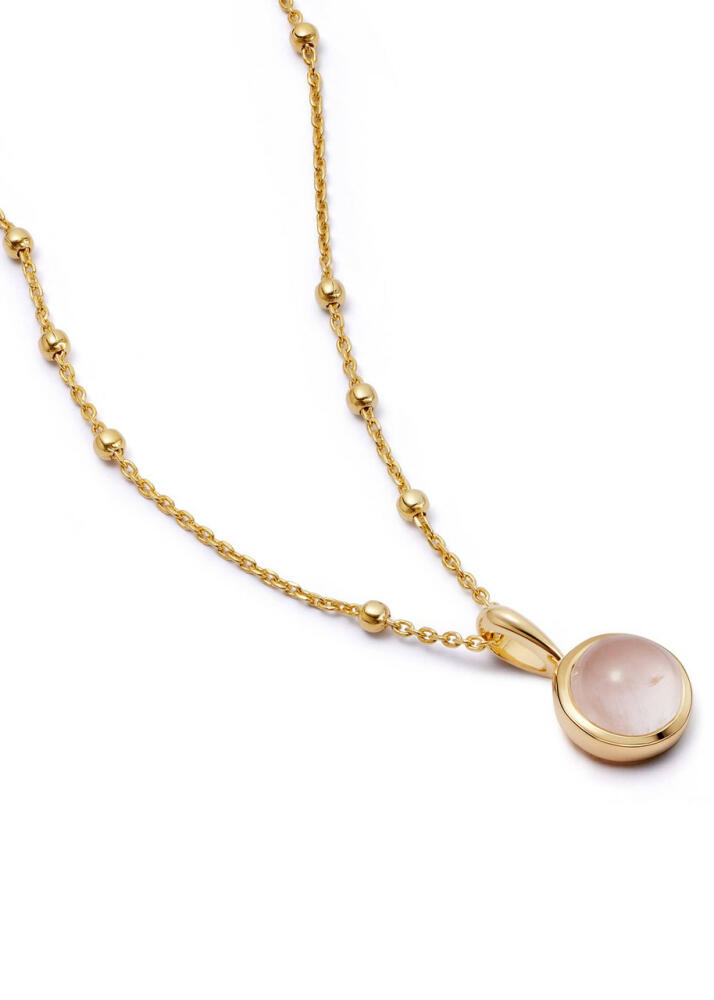 Daisy London Healing Stone Bobble 18kt Gold-plated Necklace - Pink Cover