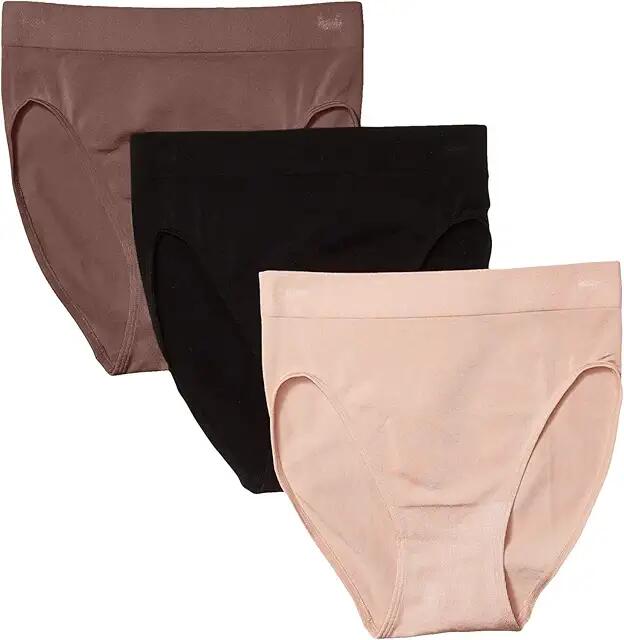 Wacoal B-Smooth Hi-Cut Brief Pack (Rosedust/Deep Taupe/Black) Women's Underwear Cover