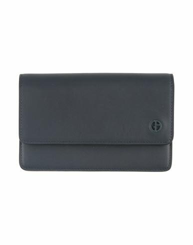 Giorgio Armani Man Wallet Midnight blue Calfskin Cover