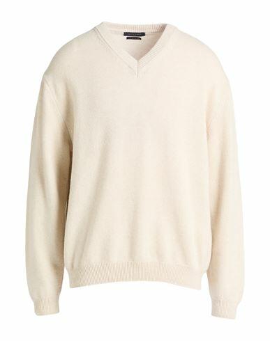 Daniele Fiesoli Man Sweater Beige Wool, Cashmere Cover