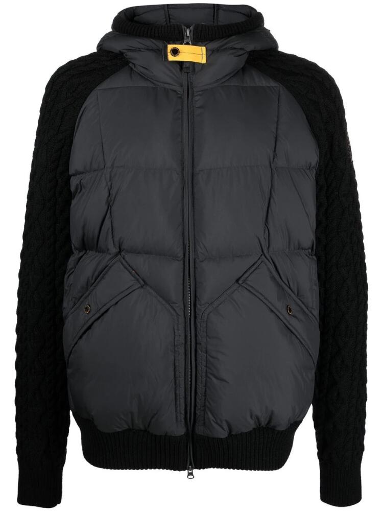 Parajumpers wool-panel puffer jacket - Black Cover