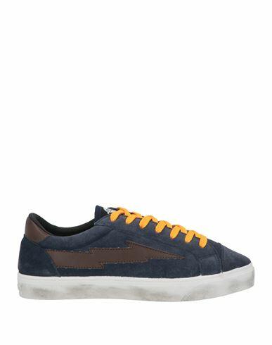 Sanyako Man Sneakers Slate blue Leather Cover