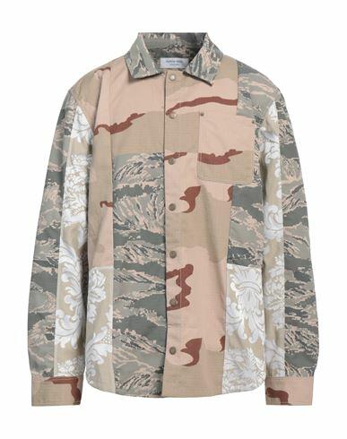 Marine Serre Man Shirt Khaki Cotton Cover