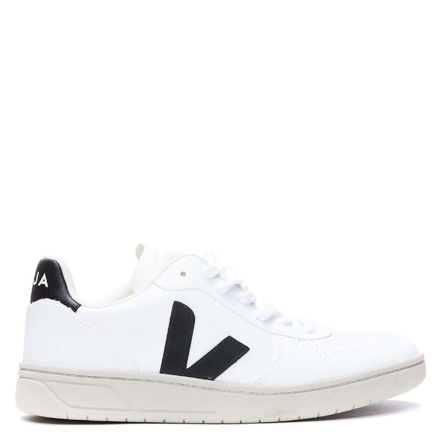 Veja Ladies V-10 Leather Low-Top Sneakers Cover