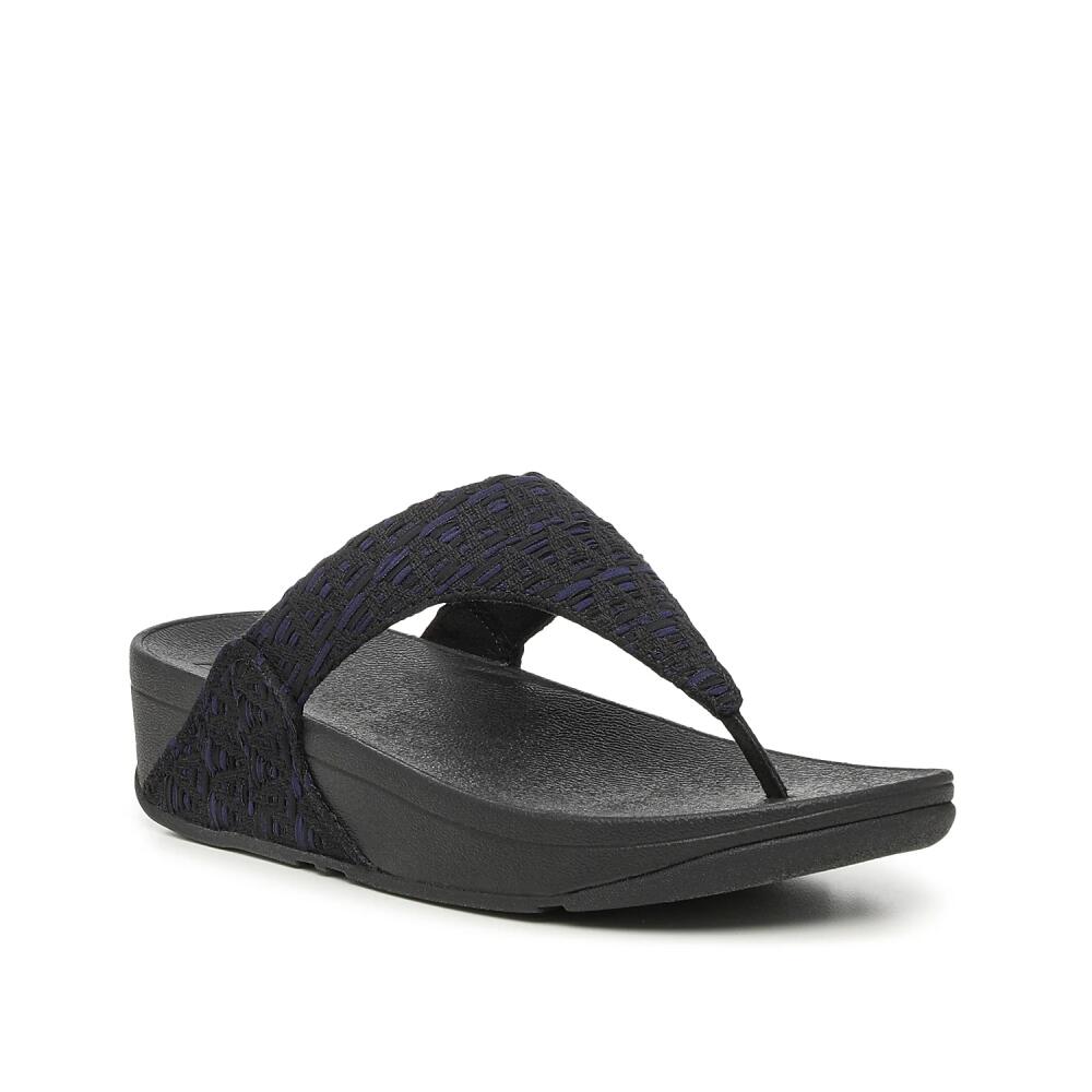 FitFlop Lulu GeoWebbing Wedge Sandal | Women's | Black Cover