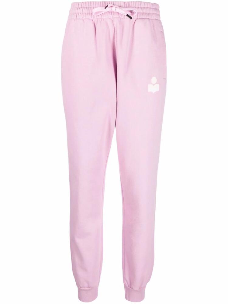 MARANT ÉTOILE logo print track pants - Pink Cover