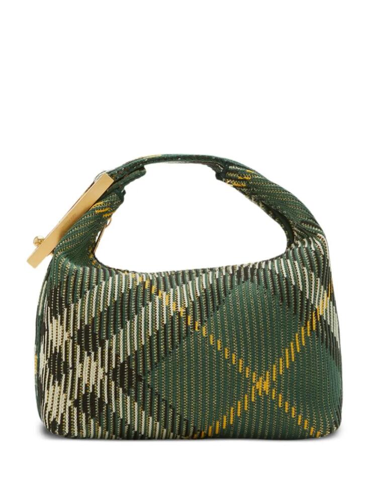 Burberry medium Peg check-pattern shoulder bag - Green Cover