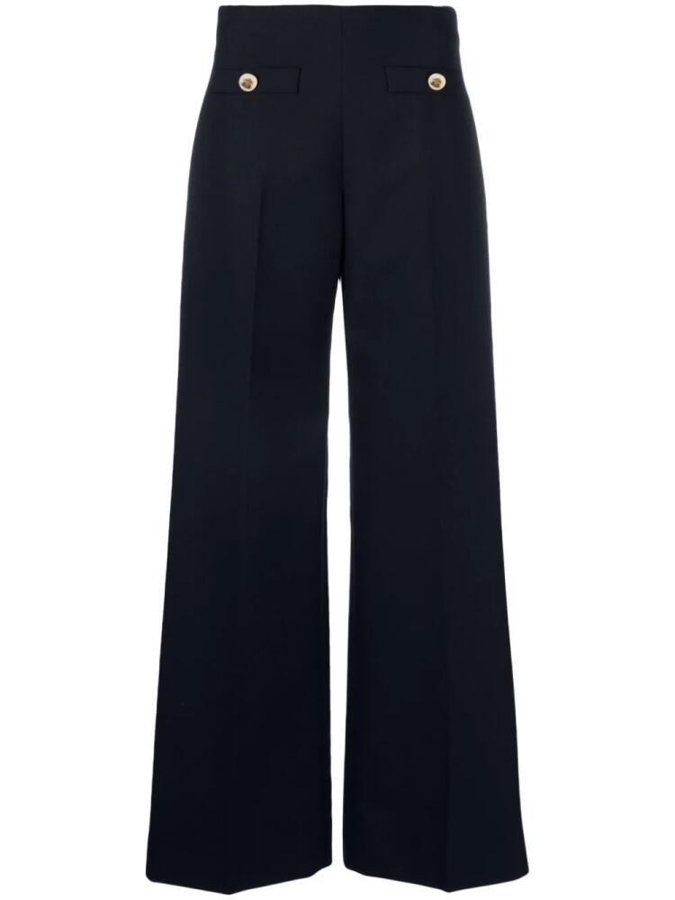 SANDRO wide-leg trousers - Blue Cover