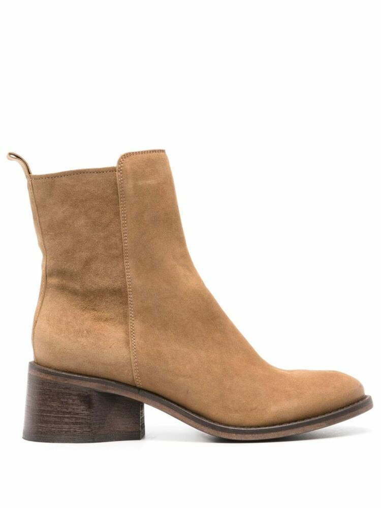 Moma suede leather ankle boots - Neutrals Cover