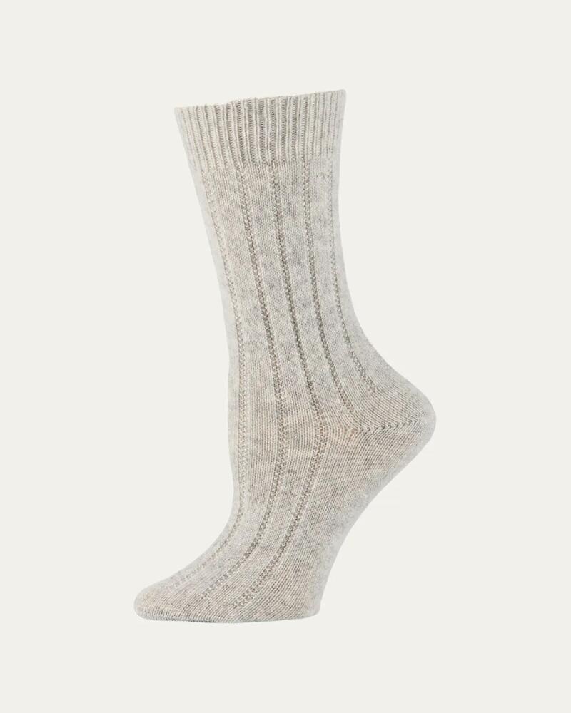 Neiman Marcus Cashmere Ribbed Socks Cover