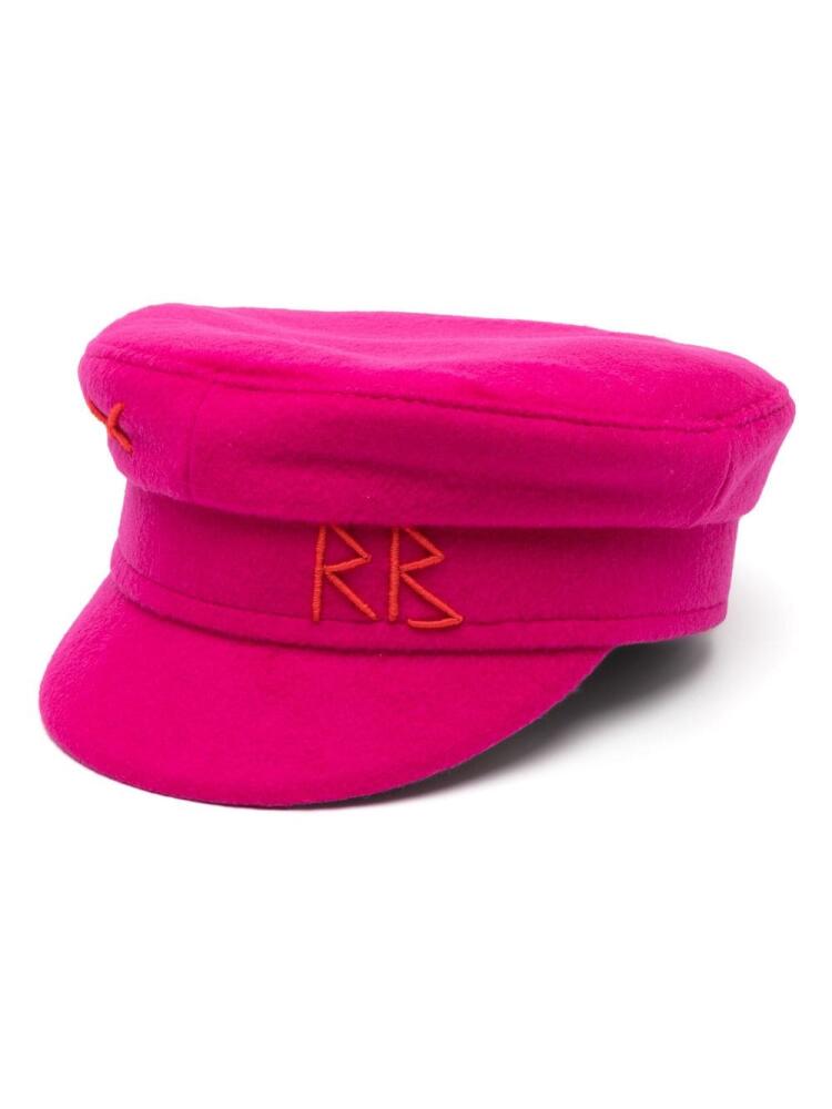 Ruslan Baginskiy logo-embroidered beret - Pink Cover