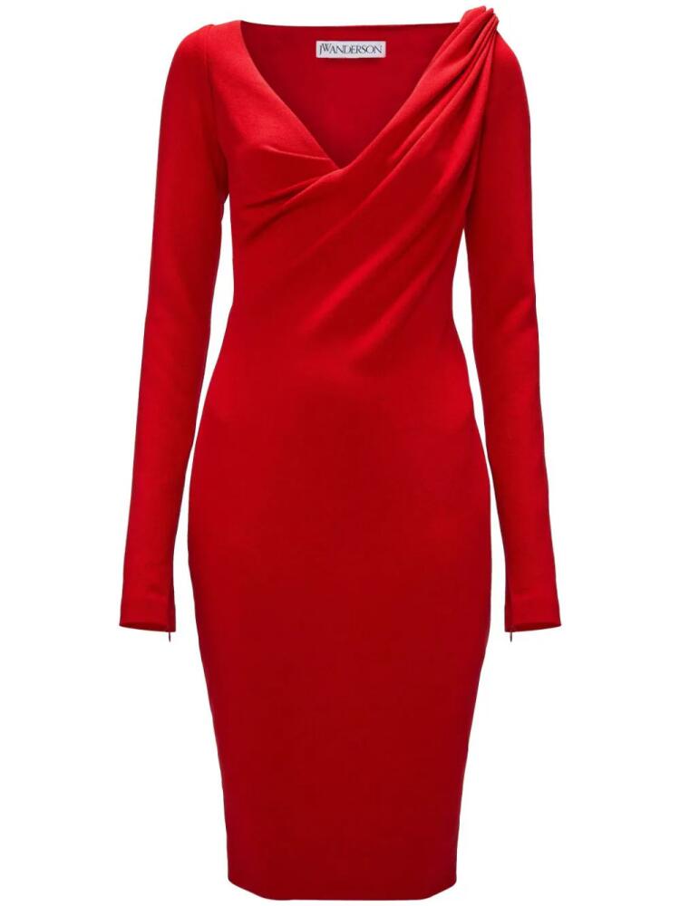 JW Anderson V-neck midi dress - Red Cover