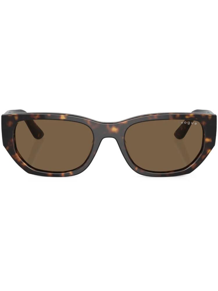 Vogue Eyewear tortoiseshell-effect rectangle-frame sunglasses - Brown Cover