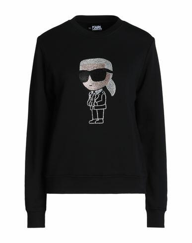 Karl Lagerfeld Ikonik 2.0 Karl Rs Sweatshirt Woman Sweatshirt Black Organic cotton, Recycled polyester Cover