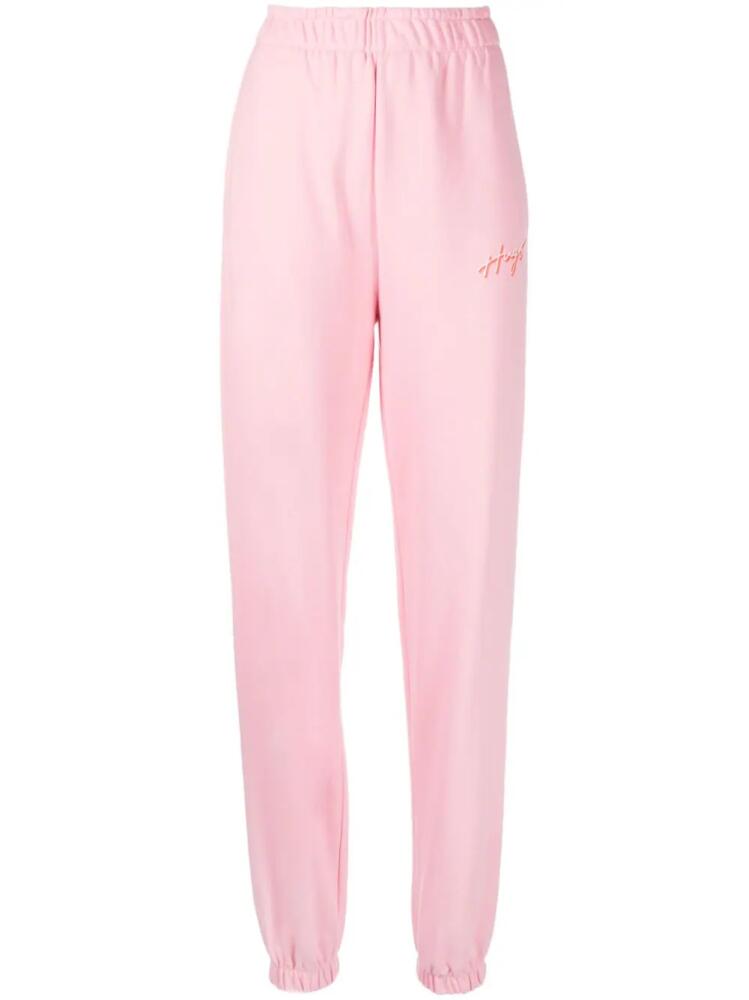 HUGO logo-print cotton track trousers - Pink Cover