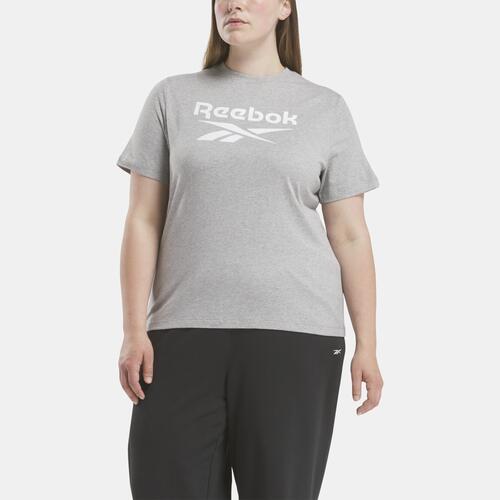 Reebok Plus Size Identity Big Logo T-Shirt - Womens Grey Cover