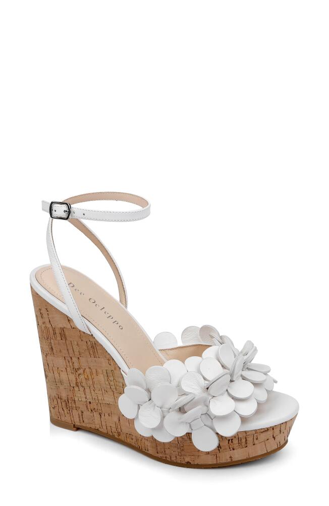 Dee Ocleppo Madrid Wedge Sandal in White Leather Cover