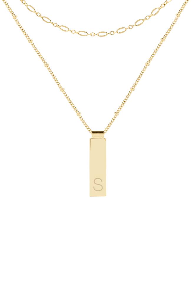 Brook and York Maisie Set of 2 Initial Layering Necklaces in Gold S Cover