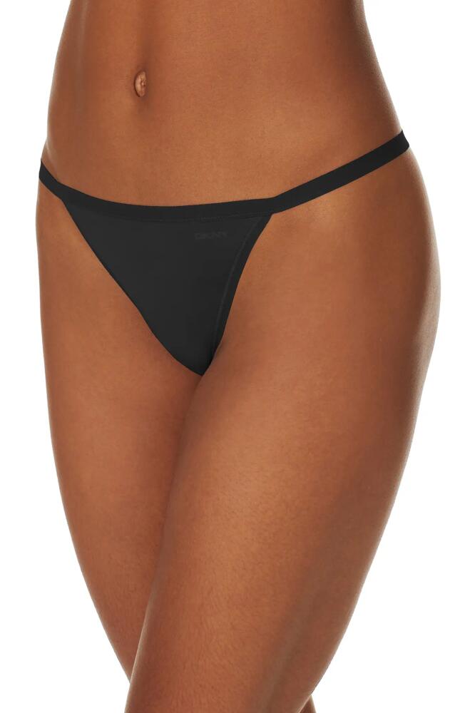 DKNY Active Comfort String Thong in Black Cover