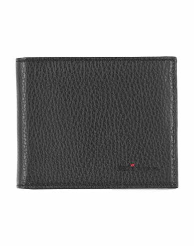 Kiton Man Wallet Black Soft Leather Cover