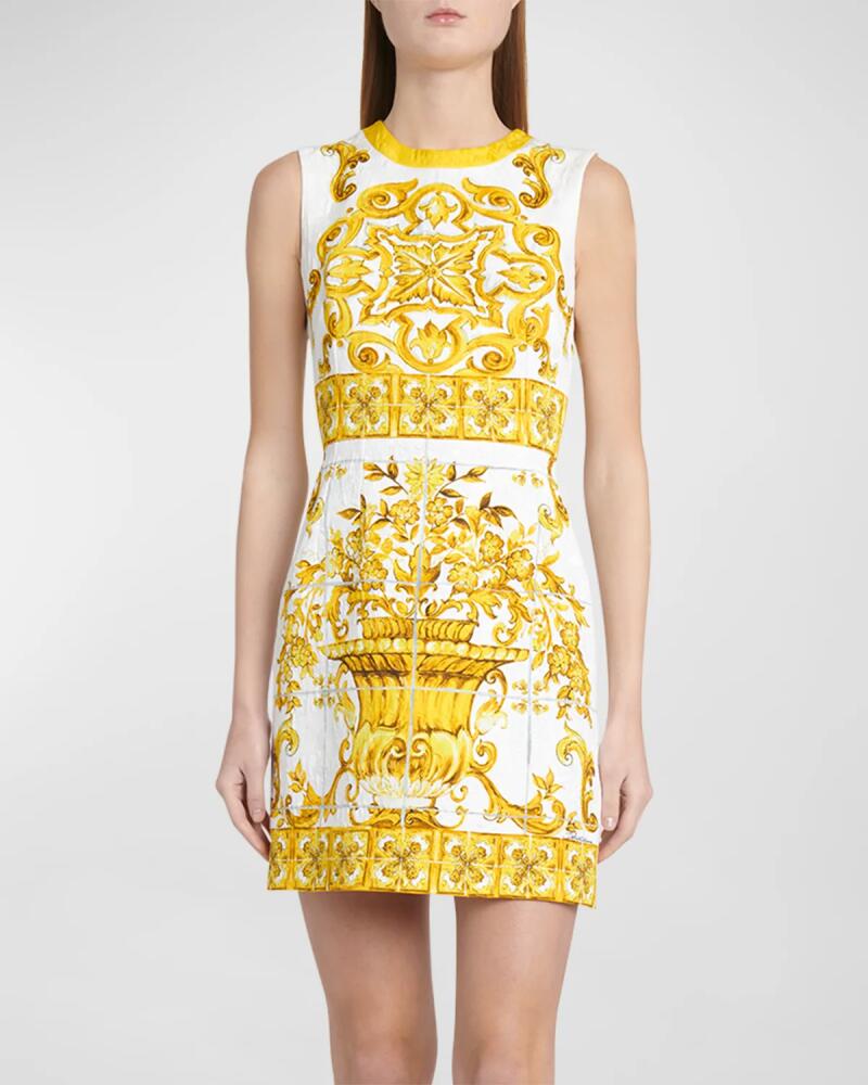 Dolce & Gabbana Brocade Print Mini Dress Cover