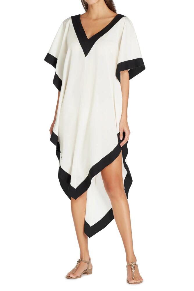 VALIMARE Aria High-Low Crepe de Chine Cover-up Dress in Off White Cover