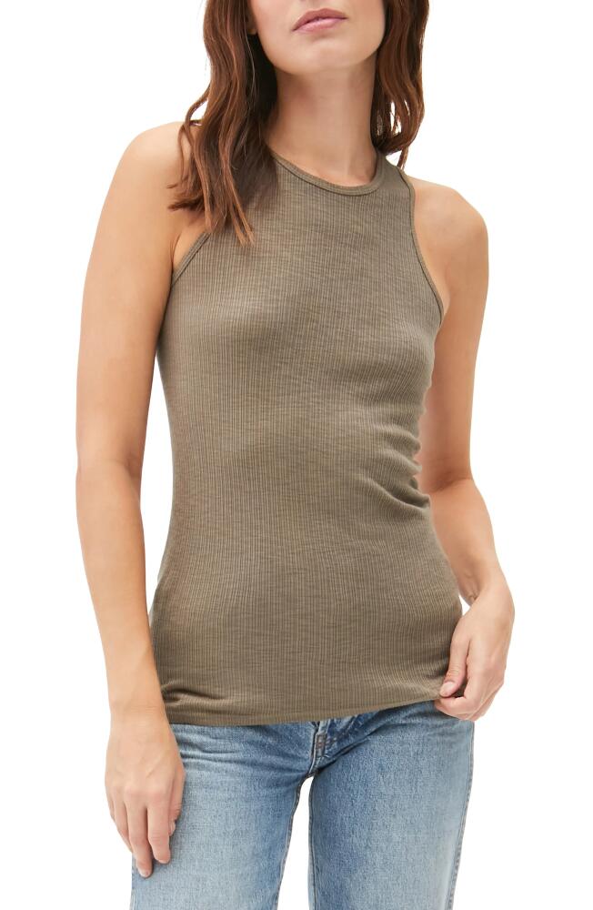 Michael Stars Alana Cotton & Modal Racerback Tank in Olive Cover