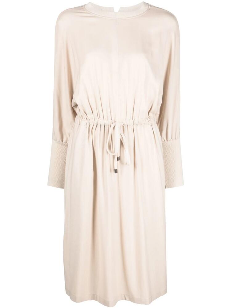 Peserico drawstring jumper dress - Neutrals Cover