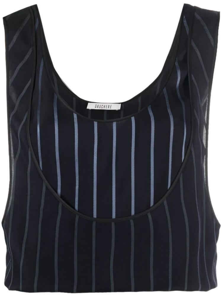 Gauchère Mini Mirror striped tank top - Blue Cover