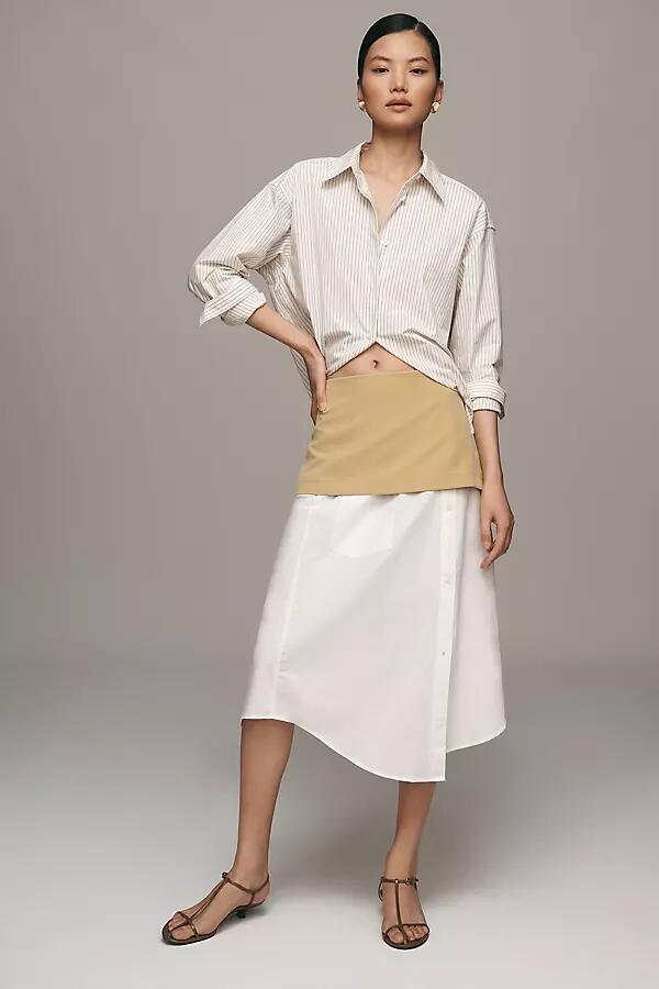 Maeve Layered Shirttail Midi Skirt Cover