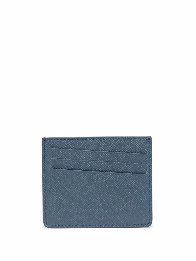 Maison Margiela four-stitch leather card holder - Blue Cover